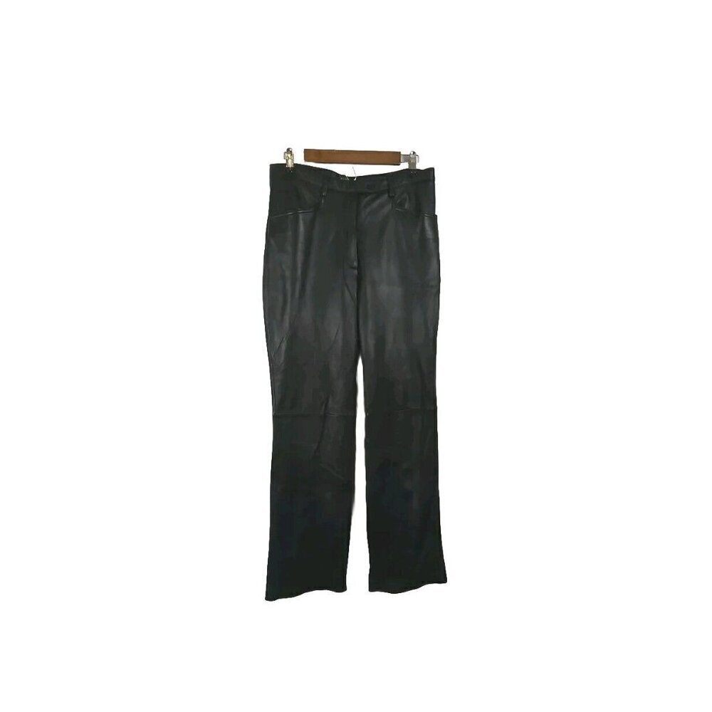 Garson Pants Women's Leather Size 10 Black Riding Motorcycle Biker